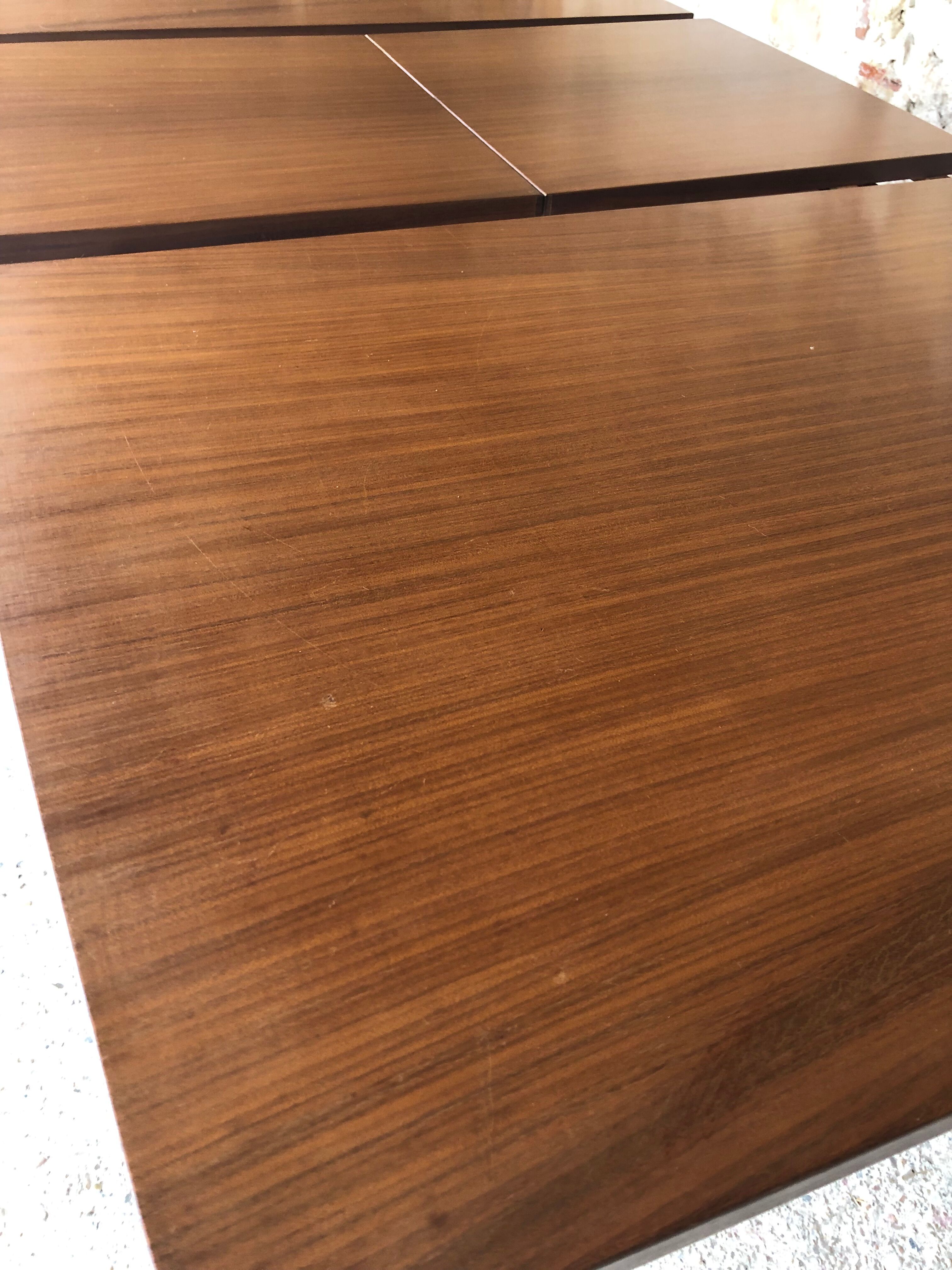 Scandinavian extension teak stretch table in butterfly ephardt by Meredew circa 60's