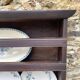 Antique wooden plate rack cupboard.