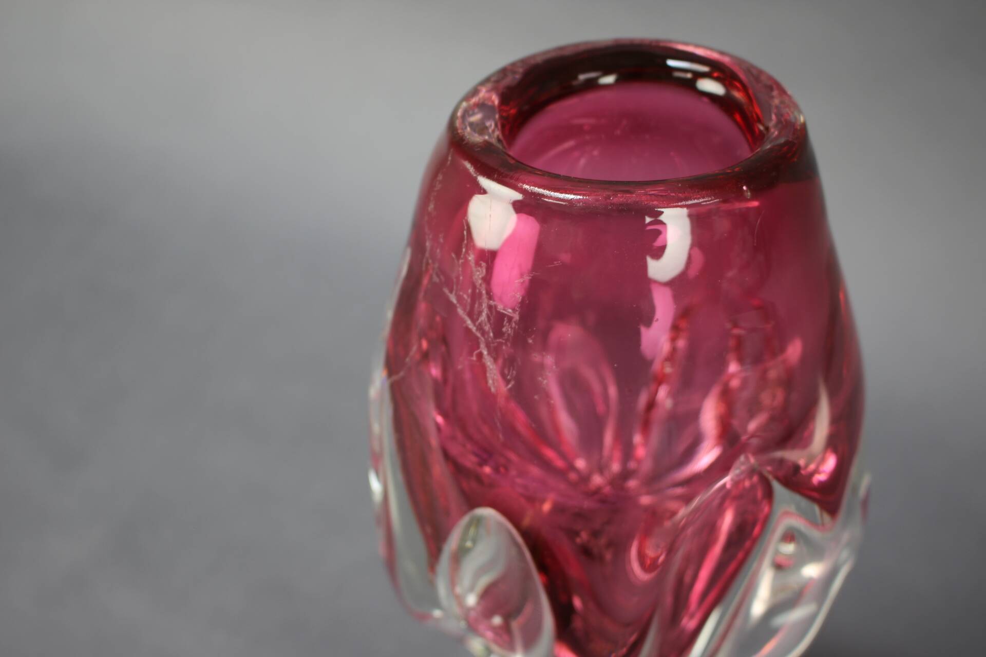 Bohemian Art Glass Vase by Josef Hospodka, Czechoslovakia, 1960s