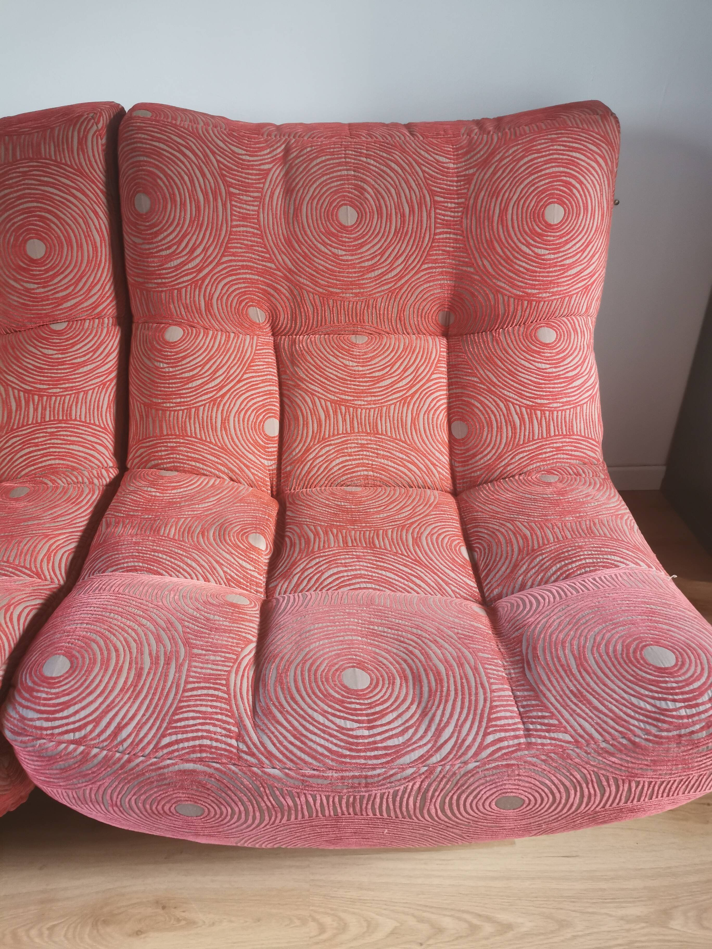 Armchairs Château d'Ax-modular sofa fabric, Model 1744