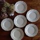6 flat plates Digoin Sarreguemines ivory model (ø 24,5cm)