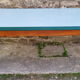 Green formica farmhouse table, vintage, 50s