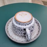 Ceramic coffee/tea service / 1 person - signed Jean Austruy