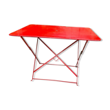 Folding iron garden table