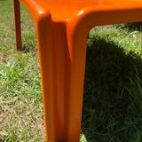 Orange fiberglass coffee table