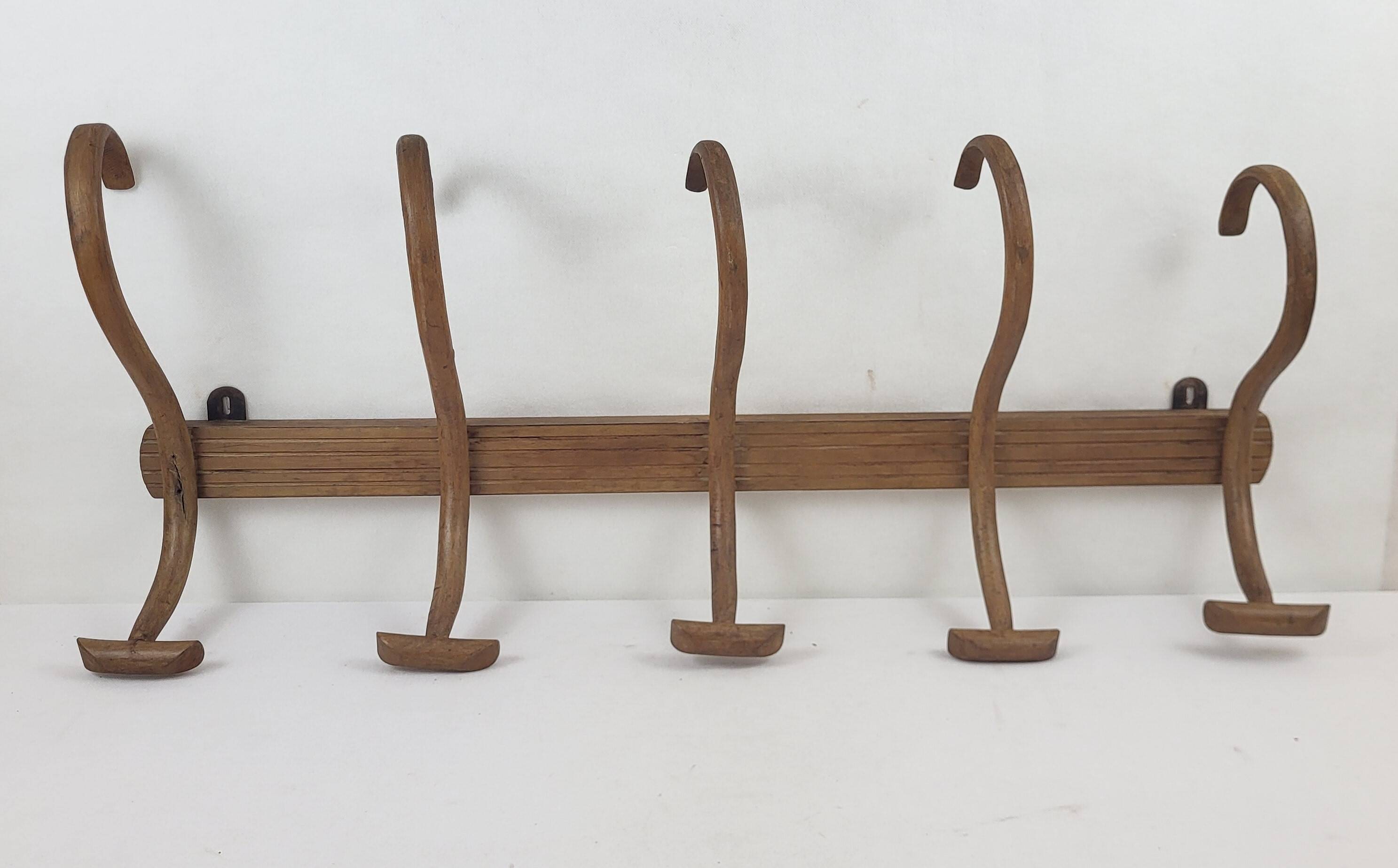Japy frères curved wooden coat rack