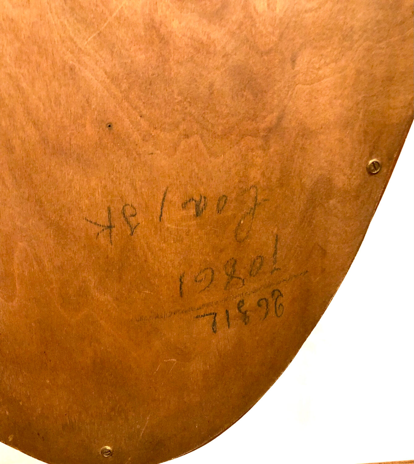 Old large psychic mirror on wooden stand