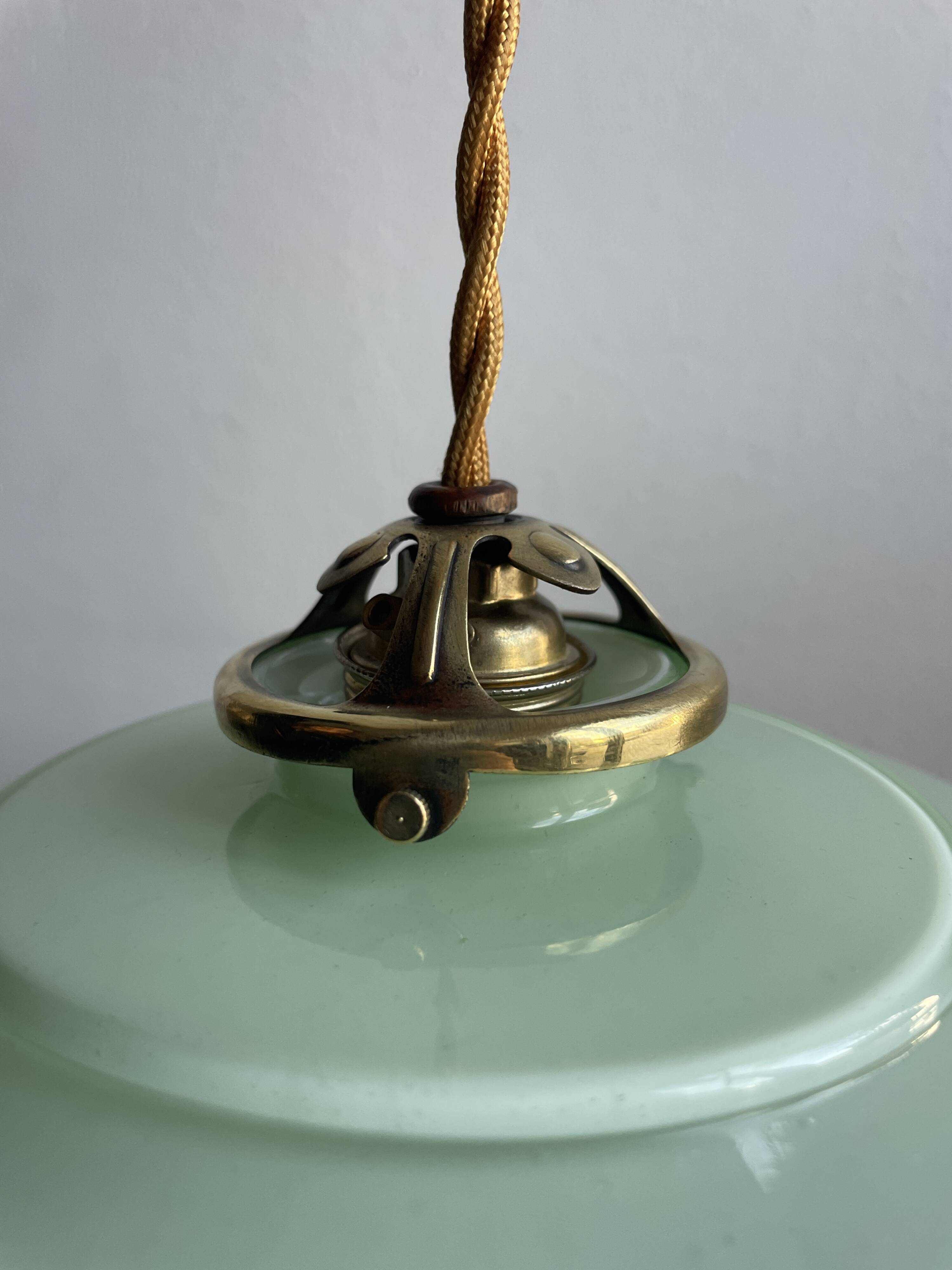 Vintage opaline pendant light