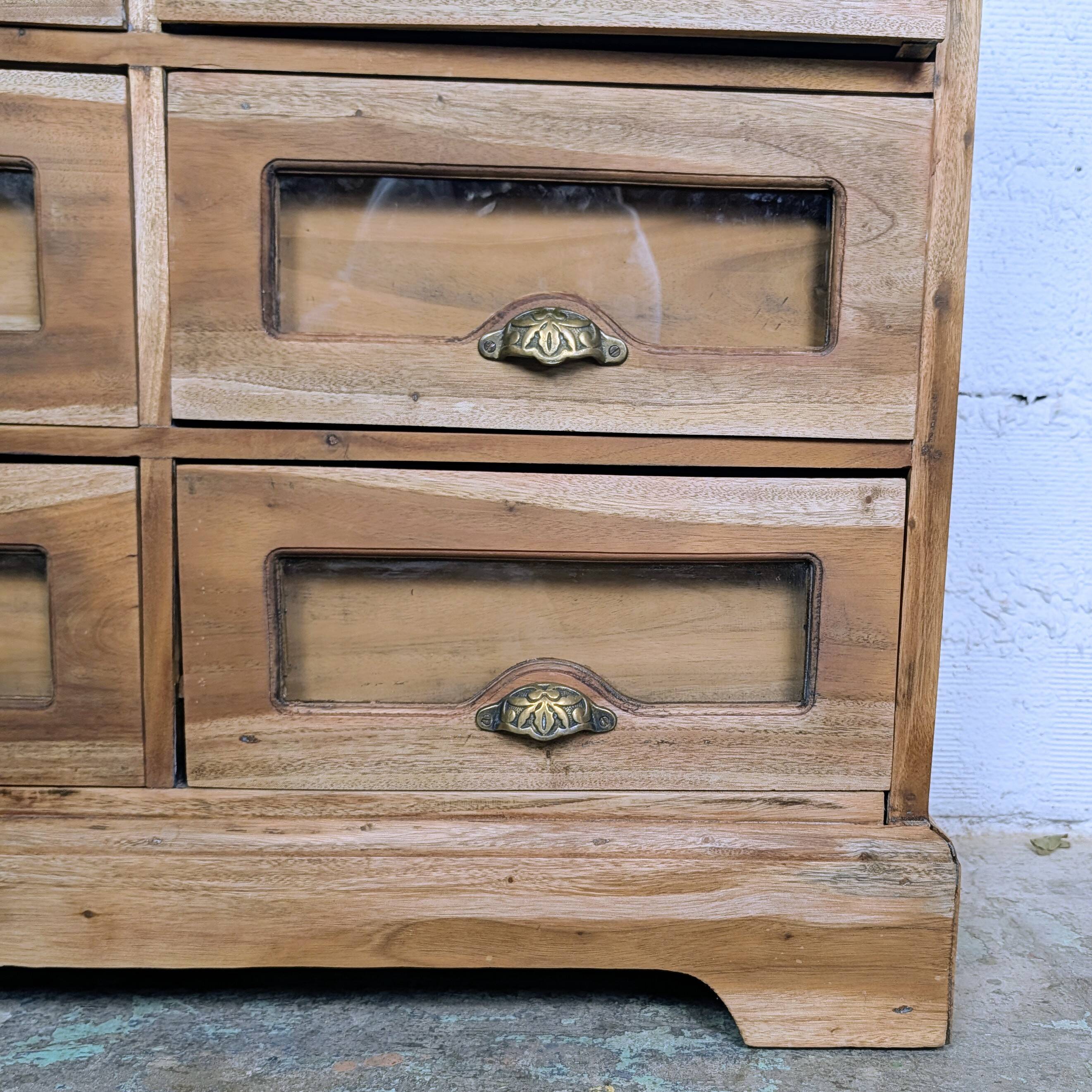 Grainetier ancien 6 tiroirs en bois massif