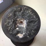 Black marble candlestick.