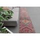 1970s Turkish hand-knotted wool cotton pink runner rug 94x335