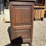 Antique bedside table in wood and marble