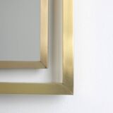 “Boizot” model mirror in brass, varnished finish. Contemporary.