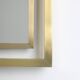 “Boizot” model mirror in brass, varnished finish. Contemporary.