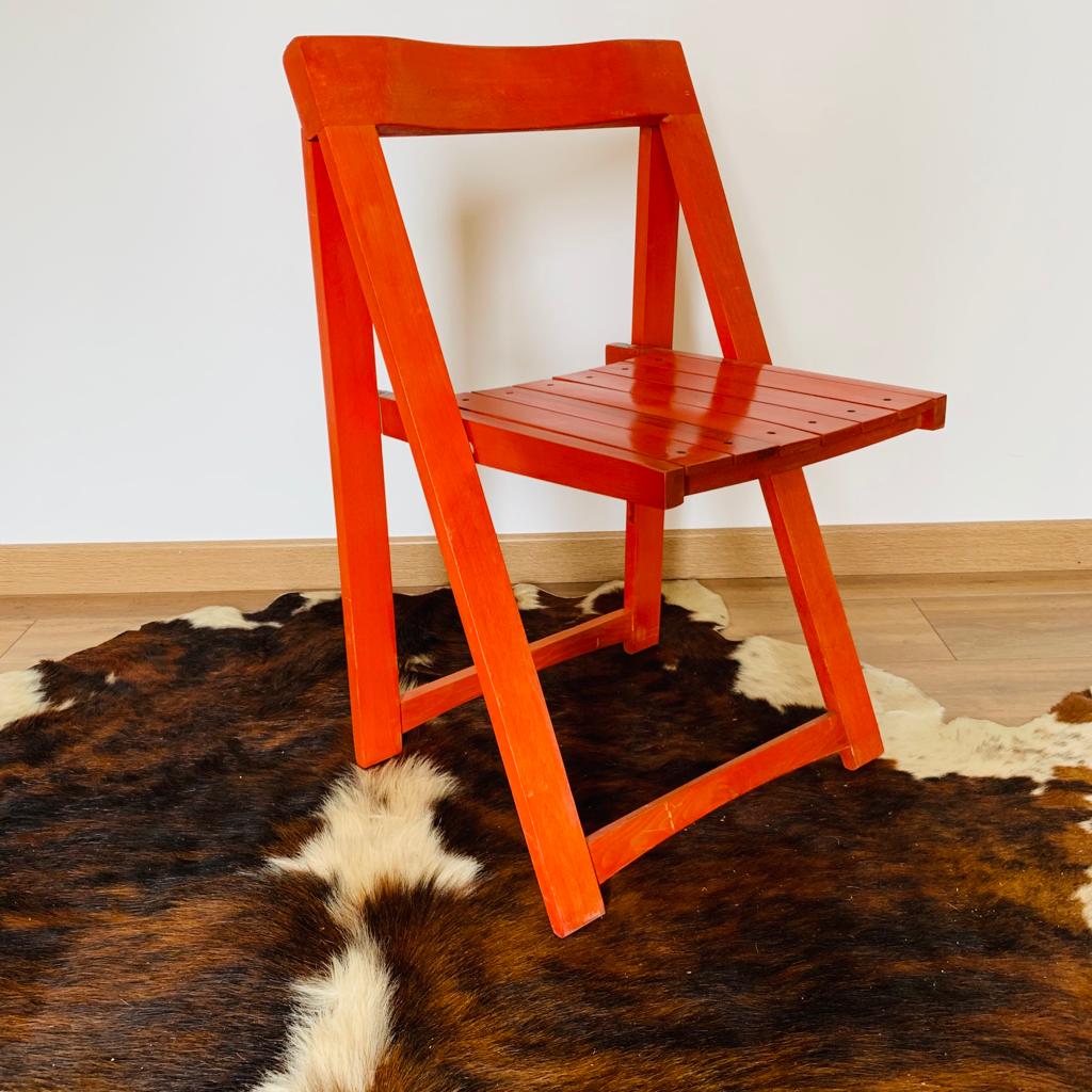 Red folding chair, Italy 1960s
