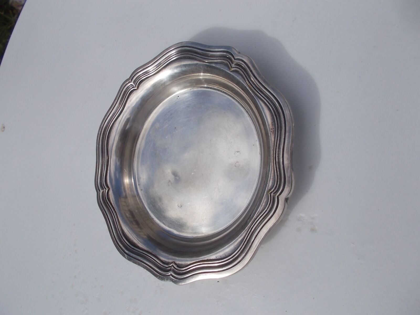 Plat métal argenté