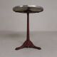 Bistro table with cast iron legs and marble top, 1920s.