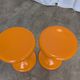 Set of 2 Orange Vintage Mushroom Stool “Jurček” by Meblo, 1960s – Space Age