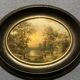 Miniature sur bois, paysage, romantique