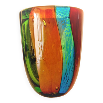 Thick vase in colored murano