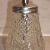 Sucrier de table en verre avec bec verseur en inox