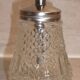 Glass table sugar bowl with stainless steel spout
