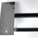 Black and silver art deco double towel rail