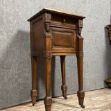 Empire / consulate walnut bedside table circa 1850