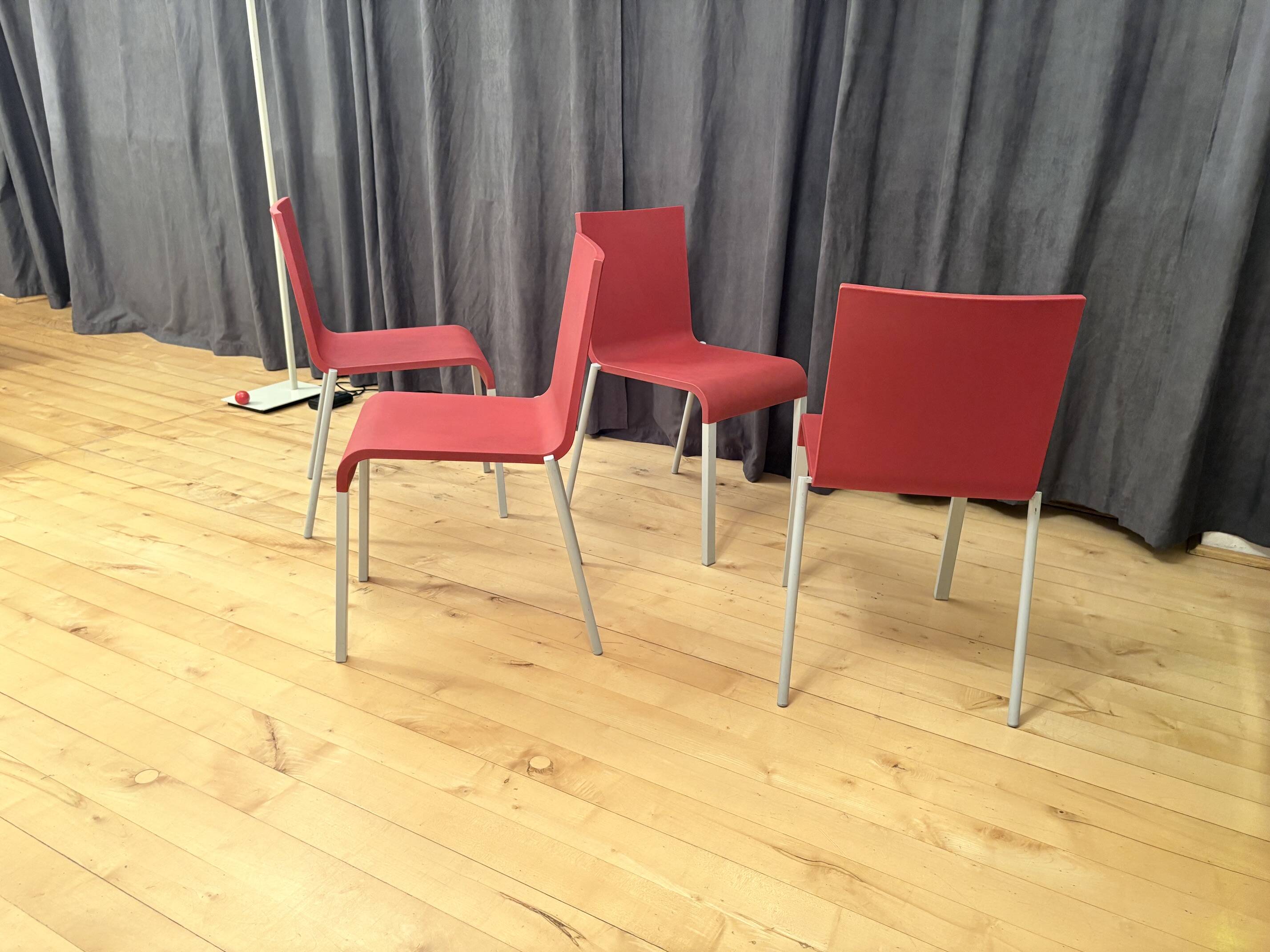 Set of four stackable .03 chairs designed by Maarten van Severen, Vitra, Sw