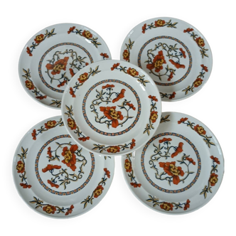 5 small antique Sarreguemines plates