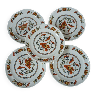 5 small antique Sarreguemines plates
