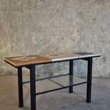 Vintage coffee table with tiles