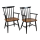 Pair of vintage Scandinavian-style bridge armchairs
