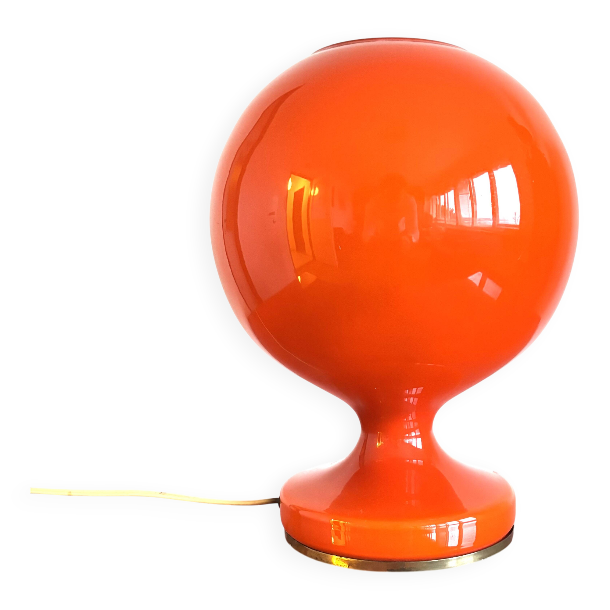 Lampe de table en verre du milieu du siècle par Štěpán Tabery pour Osvětlovací Sklo, années 1960.
