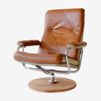 Leather chair, 70s