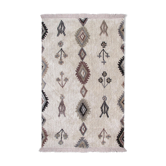 Berber carpet 190x290 cm white colorful patterns