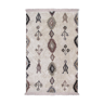 Tapis berbere 190x290 cm blanc motifs colorés