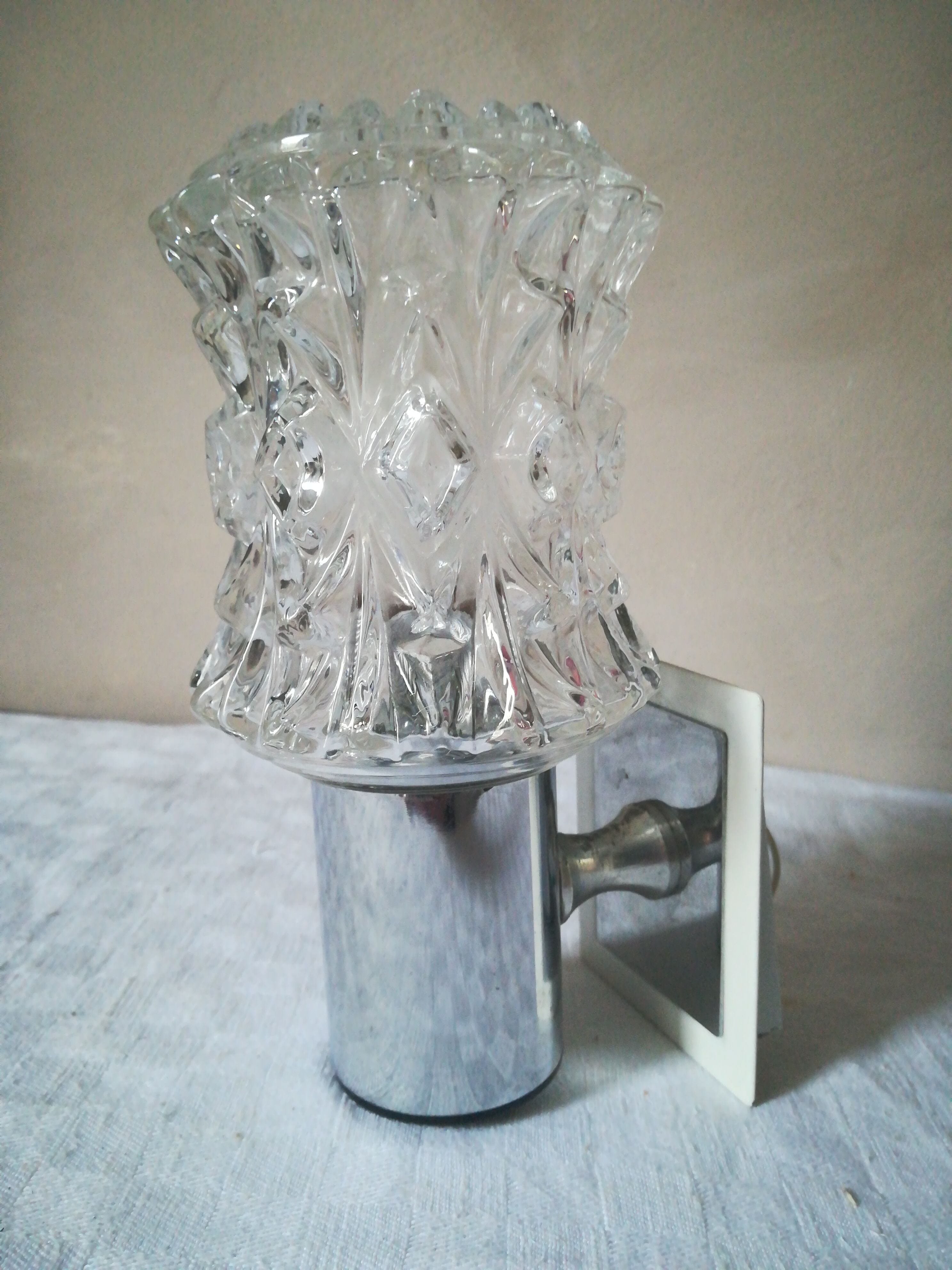 Wall light stainless steel and glass