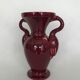 Red baluster vase with pink flamingo handles, signed Ray Camart, Antibes, circa 1960