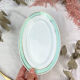 Ravier luneville "dauphine" porcelaine blanc vert