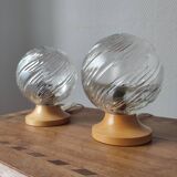 Pair of vintage globe lamps from the 1990s