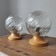 Pair of vintage globe lamps from the 1990s