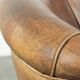 Fauteuil club en cuir de mouton vintage
