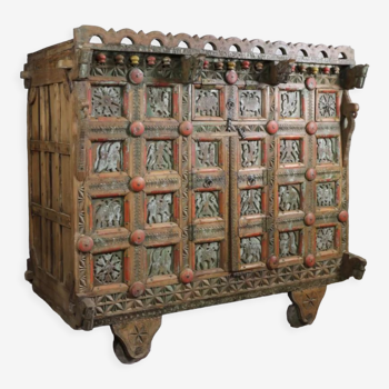 Indian carved chest