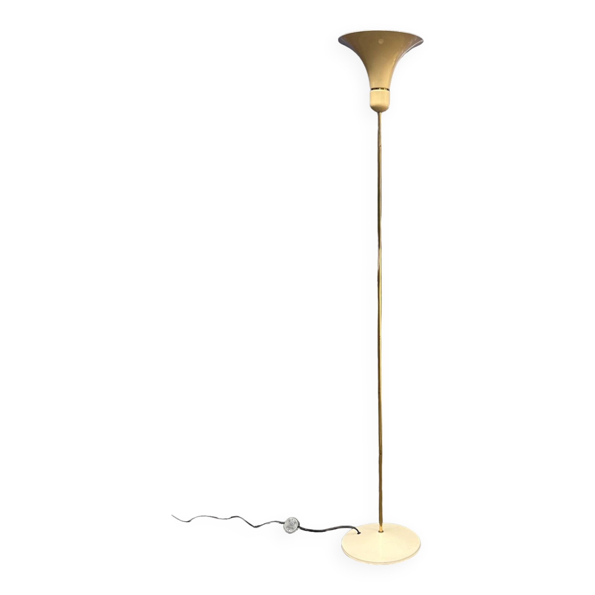 70s brass floor lamp