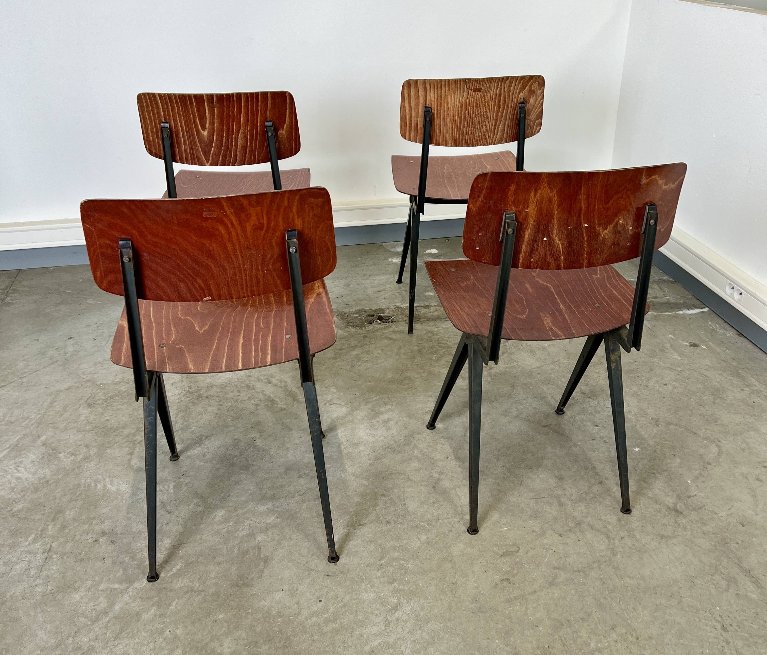 Set of 4 Spinstoel chairs for Marko 60s Netherlands