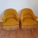 Pair of yellow toad armchairs