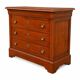 Louis Philippe chest of drawers with 4 drawers and brass.