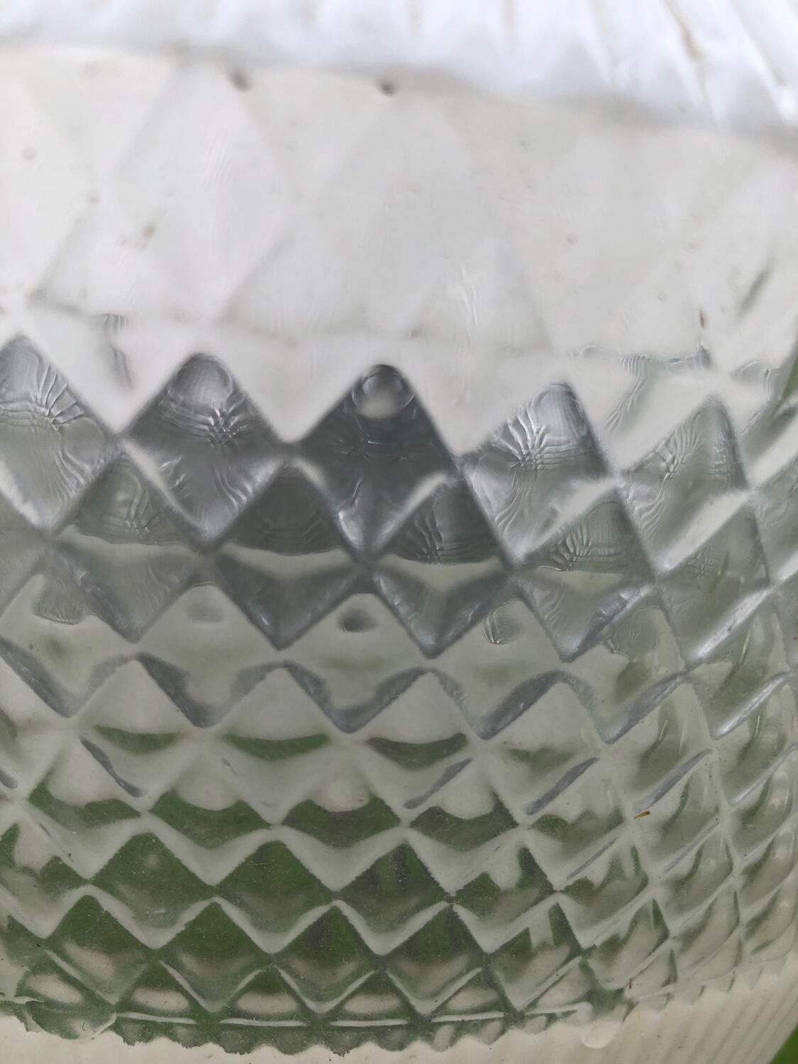 Vintage glass hanging lamp