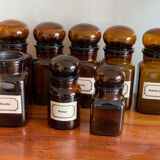 Set of 7 jars, spice apothecary jars